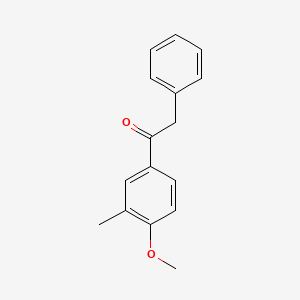 molecular formula C16H16O2 B14751370 1-(4-Methoxy-3-methylphenyl)-2-phenylethan-1-one CAS No. 1979-62-0
