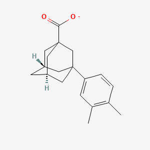 molecular formula C19H23O2- B14751376 (5S,7R)-3-(3,4-dimethylphenyl)-1-adamantanecarboxylate 