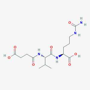 molecular formula C15H26N4O7 B14751381 Acid-propionylamino-Val-Cit-OH 