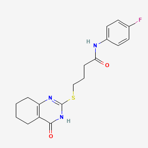 molecular formula C18H20FN3O2S B14751387 ProMMP-9 inhibitor-3c 