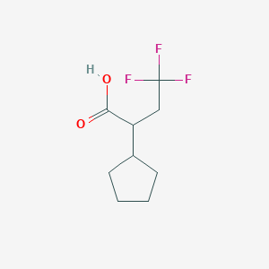 2-Cyclopentyl-4,4,4-trifluorobutanoic acid