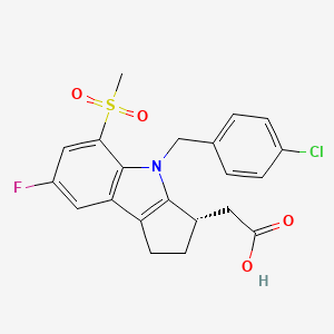 molecular formula C21H19ClFNO4S B14751484 S-Laropiprant 
