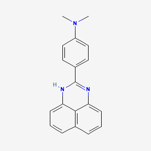 molecular formula C19H17N3 B14751501 N,N-dimethyl-4-(1H-perimidin-2-yl)aniline 