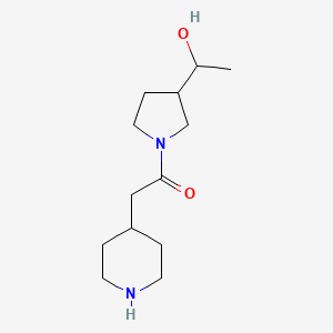1-[3-(1-Hydroxyethyl)pyrrolidin-1-yl]-2-(piperidin-4-yl)ethan-1-one