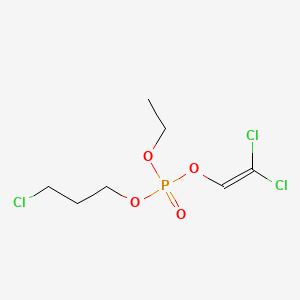 molecular formula C7H12Cl3O4P B14751542 Phosphoric acid, 3-chloropropyl 2,2-dichlorovinyl ethyl ester CAS No. 3212-18-8