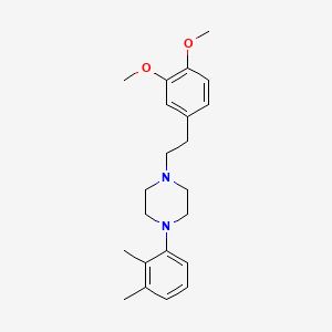molecular formula C22H30N2O2 B14751571 Piperazine, 1-(3,4-dimethoxyphenethyl)-4-(2,3-xylyl)- CAS No. 1052-00-2