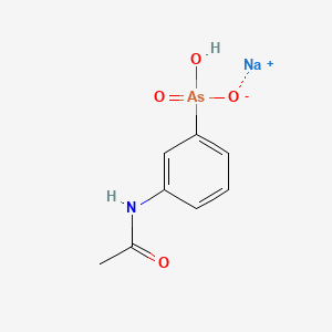molecular formula C8H9AsNNaO4 B14751585 Sodium hydrogen (4-(acetamido)phenyl)arsonate CAS No. 6018-32-2
