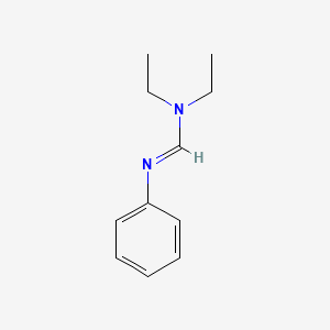 molecular formula C11H16N2 B14751754 N,N-Diethyl-N'-phenylmethanimidamide CAS No. 1783-28-4
