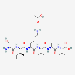 molecular formula C30H57N7O10 B14751780 Hexapeptide-10 Acetate 