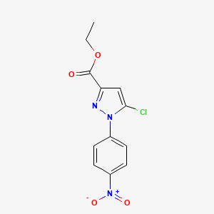 molecular formula C12H10ClN3O4 B14751875 Ethyl 5-chloro-1-(4-nitrophenyl)-1H-pyrazole-3-carboxylate 