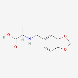 molecular formula C11H13NO4 B14751907 Alanine, N-piperonyl- CAS No. 17834-19-4