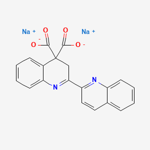 molecular formula C20H12N2Na2O4 B14751920 disodium;2-quinolin-2-yl-3H-quinoline-4,4-dicarboxylate 