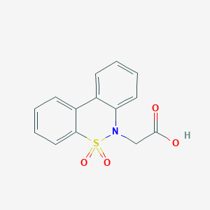 molecular formula C14H11NO4S B1475194 (5,5-Dioxido-6H-dibenzo[c,e][1,2]thiazin-6-yl)acetic acid CAS No. 1858251-60-1