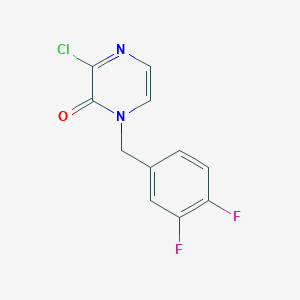 molecular formula C11H7ClF2N2O B1475199 3-chloro-1-(3,4-difluorobenzyl)pyrazin-2(1H)-one CAS No. 1712555-89-9