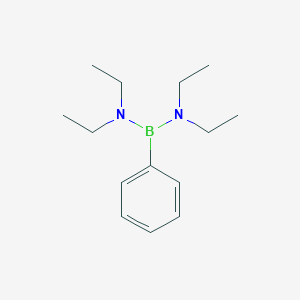 molecular formula C14H25BN2 B14752022 N,N,N',N'-Tetraethyl-1-phenylboranediamine CAS No. 887-60-5