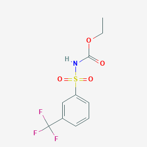 molecular formula C10H10F3NO4S B14752025 Ethyl [3-(trifluoromethyl)benzene-1-sulfonyl]carbamate CAS No. 2285-27-0