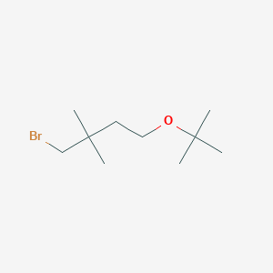 molecular formula C10H21BrO B1475203 1-Bromo-4-(tert-butoxy)-2,2-dimethylbutane CAS No. 1566861-91-3