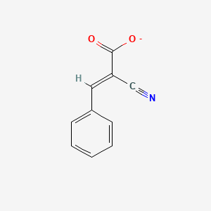 molecular formula C10H6NO2- B14752051 2-Cyano-3-phenyl-2-propenoate 