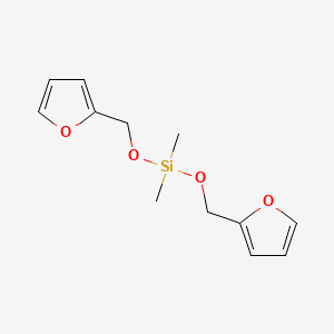 molecular formula C12H16O4Si B14752059 Bis[(furan-2-yl)methoxy](dimethyl)silane CAS No. 3256-20-0
