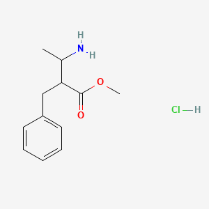 molecular formula C12H18ClNO2 B1475206 Methyl 3-amino-2-benzylbutanoate hydrochloride CAS No. 1803591-60-7