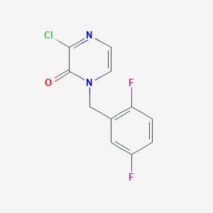molecular formula C11H7ClF2N2O B1475209 3-chloro-1-(2,5-difluorobenzyl)pyrazin-2(1H)-one CAS No. 1778771-24-6