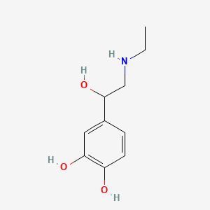 molecular formula C10H15NO3 B14752103 Ethyladrenaline CAS No. 2947-00-4