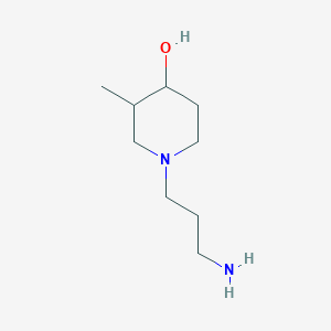 molecular formula C9H20N2O B1475212 1-(3-Aminopropyl)-3-methylpiperidin-4-ol CAS No. 1592997-62-0