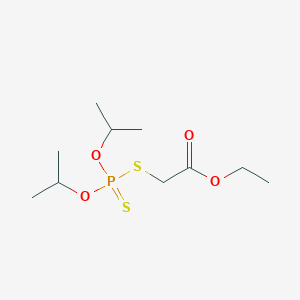 molecular formula C10H21O4PS2 B14752174 Ethyl ({bis[(propan-2-yl)oxy]phosphorothioyl}sulfanyl)acetate CAS No. 919-46-0
