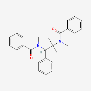 molecular formula C26H28N2O2 B14752242 N,N'-(2-Methyl-1-phenylpropane-1,2-diyl)bis(N-methylbenzamide) CAS No. 1058-43-1