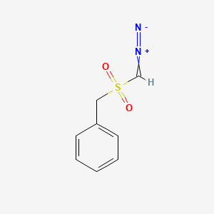 molecular formula C8H8N2O2S B14752324 Benzene, [[(diazomethyl)sulfonyl]methyl]- CAS No. 1588-80-3