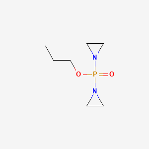 molecular formula C7H15N2O2P B14752349 Phosphinic acid, bis(1-aziridinyl)-, propyl ester CAS No. 2486-94-4