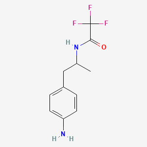 molecular formula C11H13F3N2O B14752356 N-[1-(4-Aminophenyl)propan-2-yl]-2,2,2-trifluoroacetamide CAS No. 726-19-2