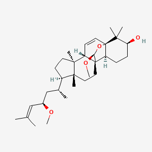 molecular formula C32H52O4 B14752377 (1R,4S,5S,8R,9R,12S,13S,16S,19S)-19-methoxy-8-[(2R,4R)-4-methoxy-6-methylhept-5-en-2-yl]-5,9,17,17-tetramethyl-18-oxapentacyclo[10.5.2.01,13.04,12.05,9]nonadec-2-en-16-ol 
