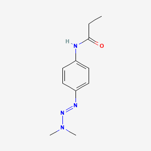 molecular formula C11H16N4O B14752398 N-(4-Dimethylaminodiazenylphenyl)propanamide CAS No. 2084-62-0
