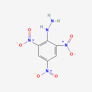 molecular formula C6H5N5O6 B14752400 Hydrazine, (2,4,6-trinitrophenyl)- CAS No. 653-49-6