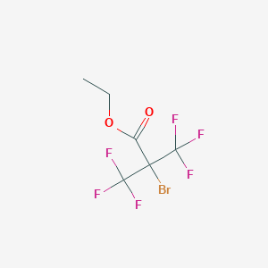 molecular formula C6H5BrF6O2 B14752492 Ethyl 2-bromo-3,3,3-trifluoro-2-(trifluoromethyl)propanoate CAS No. 648-62-4