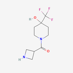 molecular formula C10H15F3N2O2 B1475252 Azetidin-3-yl(4-hydroxy-4-(trifluoromethyl)piperidin-1-yl)methanone CAS No. 1923069-09-3