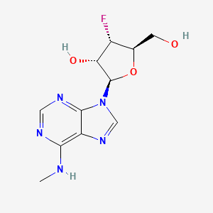 molecular formula C11H14FN5O3 B14752543 (2R,3S,4S,5R)-4-fluoro-5-(hydroxymethyl)-2-[6-(methylamino)purin-9-yl]oxolan-3-ol 