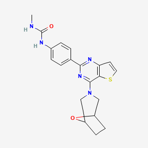 molecular formula C20H21N5O2S B14752567 1-(4-(4-(8-Oxa-3-azabicyclo[3.2.1]octan-3-yl)thieno[3,2-d]pyrimidin-2-yl)phenyl)-3-methylurea 
