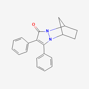 molecular formula C20H18N2O B14752602 2,3-Diphenyl-5,6,7,8-tetrahydro-1h-5,8-methanopyrazolo[1,2-a]pyridazin-1-one CAS No. 1042-90-6