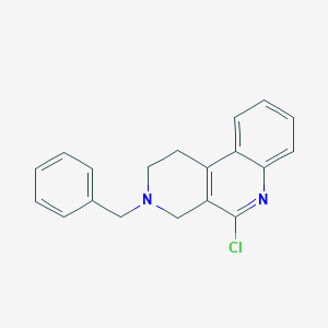molecular formula C19H17ClN2 B14752609 Benzo[c][2,7]naphthyridine, 5-chloro-1,2,3,4-tetrahydro-3-(phenylmethyl)- 