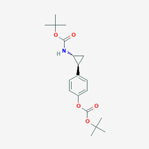 molecular formula C19H27NO5 B14752675 tert-Butyl trans-2-(4-(tert-butoxycarbonyloxy)phenyl)cyclopropylcarbamate 