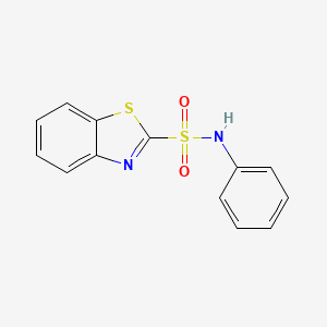 molecular formula C13H10N2O2S2 B14752680 N-Phenyl-1,3-benzothiazole-2-sulfonamide CAS No. 2743-86-4