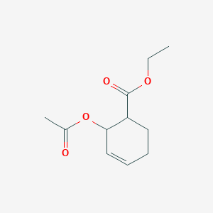 molecular formula C11H16O4 B14752714 Ethyl 2-acetyloxycyclohex-3-ene-1-carboxylate CAS No. 833-28-3