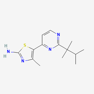 molecular formula C14H20N4S B1475284 5-(2-(2,3-Dimethylbutan-2-yl)pyrimidin-4-yl)-4-methylthiazol-2-amine CAS No. 1217487-29-0