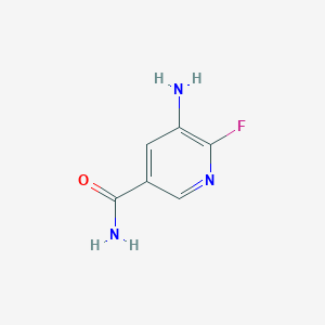 molecular formula C6H6FN3O B14752874 5-Amino-6-fluoronicotinamide 