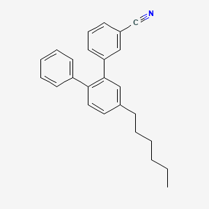 molecular formula C25H25N B14752890 3-(5-Hexyl-2-phenylphenyl)benzonitrile CAS No. 54211-47-1