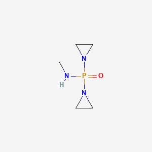 molecular formula C5H12N3OP B14752925 Phosphinic amide, P,P-bis(1-aziridinyl)-N-methyl- CAS No. 2275-61-8