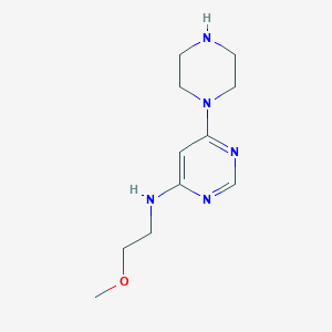 molecular formula C11H19N5O B1475294 N-(2-methoxyethyl)-6-(piperazin-1-yl)pyrimidin-4-amine CAS No. 1240675-71-1