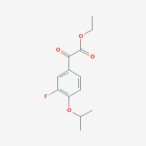 molecular formula C13H15FO4 B1475296 Ethyl 2-(3-fluoro-4-isopropoxyphenyl)-2-oxoacetate CAS No. 1860876-07-8